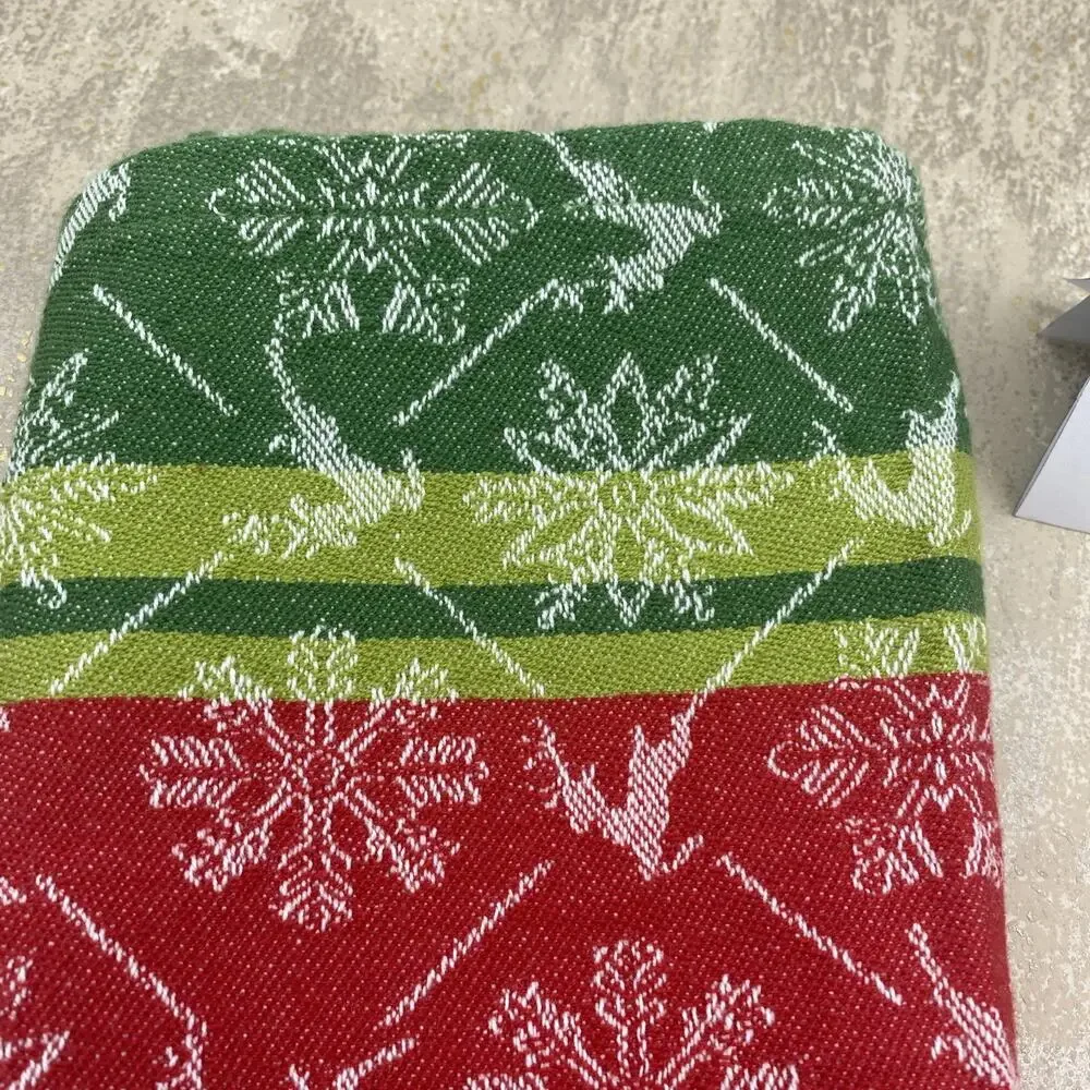 Pier 1 Imports Christmas Red/Green Deer Cloth Placemats - Set of 2